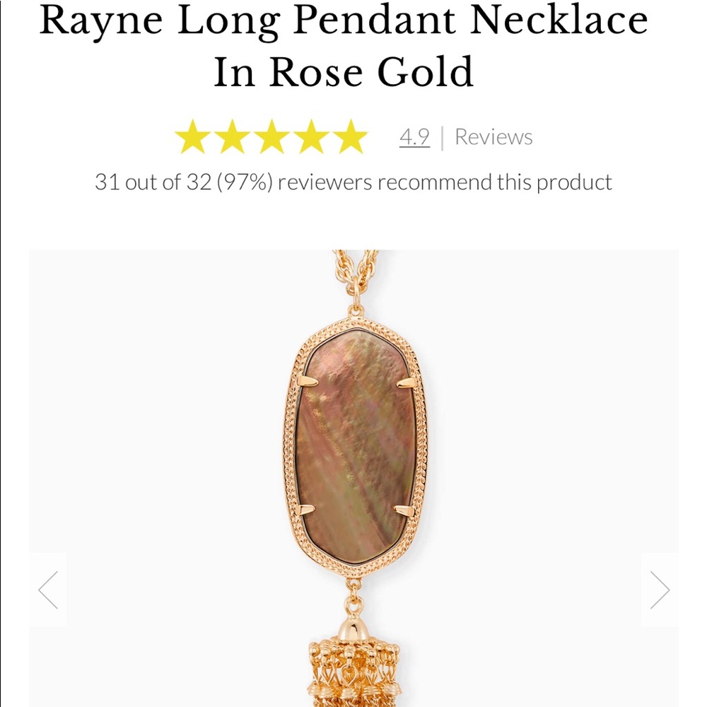 Kendra Scott Rose Gold Rayne Necklace